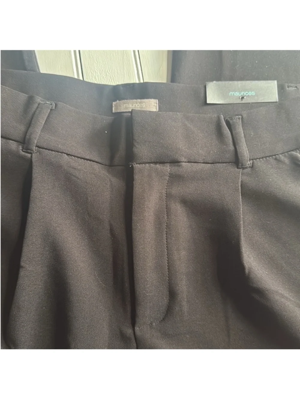 Maurices High Rise Cropped Wide Leg Pants Black Size 14
